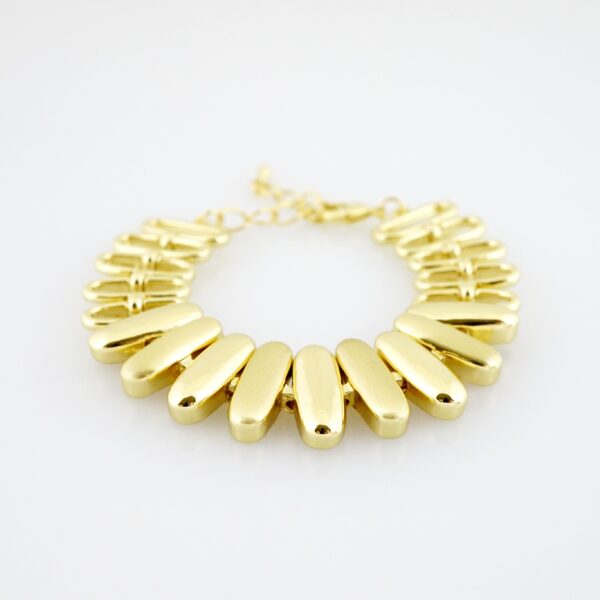 Brazalete de Acero Bañado en Oro 14k - BR0085