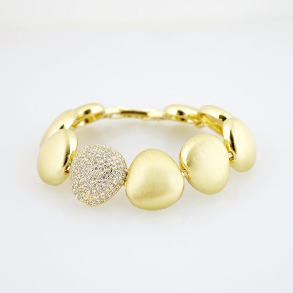 Brazalete de Acero Bañado en Oro 14k - BR0086