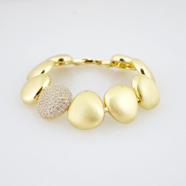 Brazalete de Acero Bañado en Oro 14k - BR0067