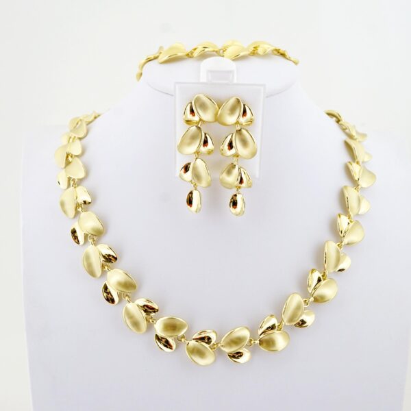 Set de Acero Inoxidable Bañado en Oro 14k - SET094