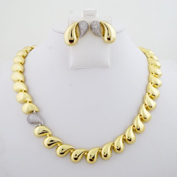 Set de Acero Inoxidable Bañado en Oro 14k - SET092