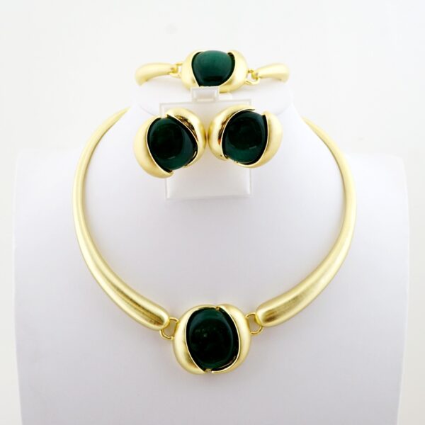 Set de Acero Inoxidable Bañado en Oro 14k - SET096