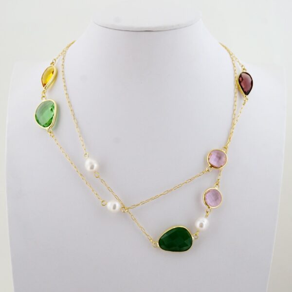 Gargantilla de Acero Bañada en Oro 14k - NK033