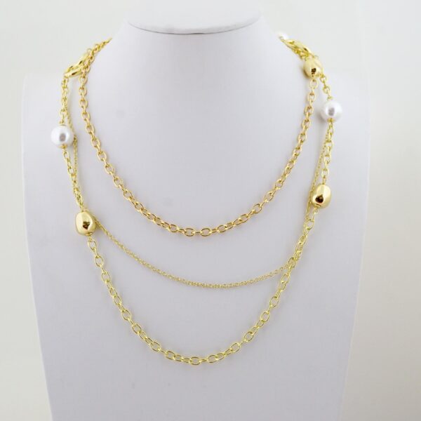 Gargantilla de Acero Bañada en Oro 14k - NK032