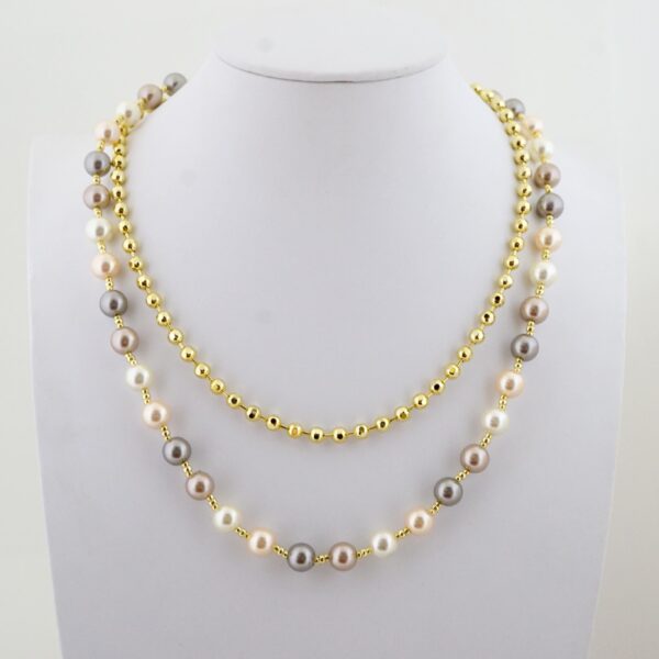 Gargantilla de Acero Bañada en Oro 14k - NK031