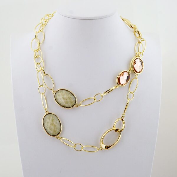 Gargantilla de Acero Bañada en Oro 14k - NK030