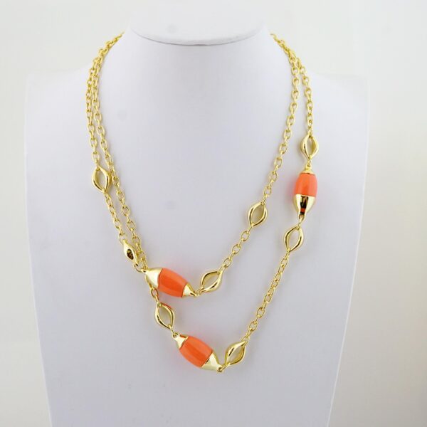 Gargantilla de Acero Bañada en Oro 14k - NK028