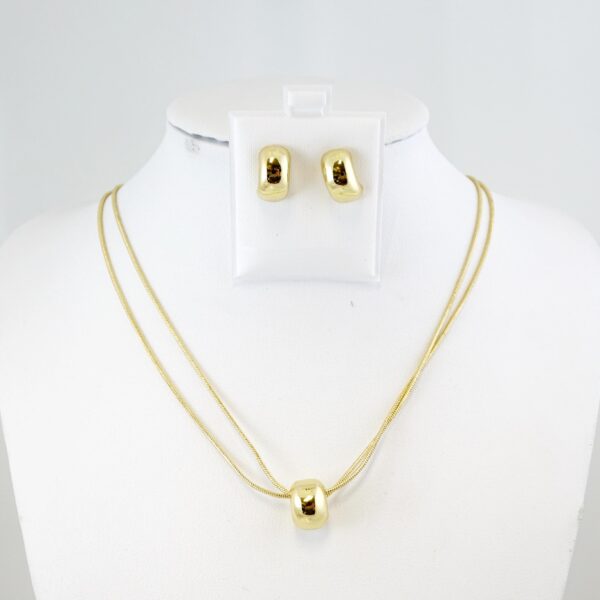 Set de Acero Inoxidable Bañado en Oro 14k - SET121