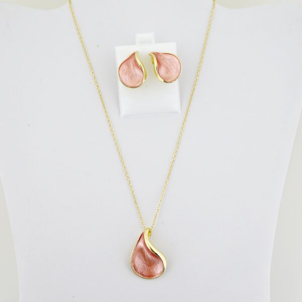 Set de Acero Inoxidable Bañado en Oro 14k - SET101