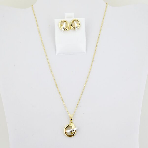 Set de Acero Inoxidable Bañado en Oro 14k - SET102