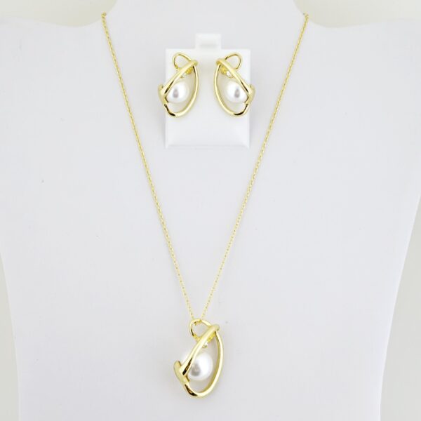 Set de Acero Inoxidable Bañado en Oro 14k - SET112