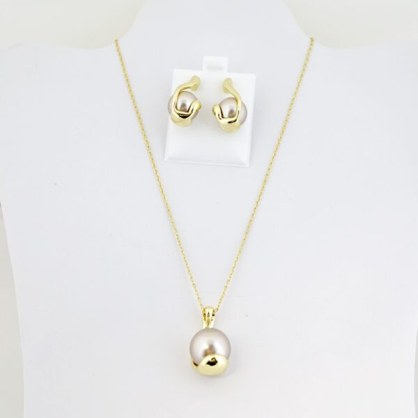 Set de Acero Inoxidable Bañado en Oro 14k - SET113