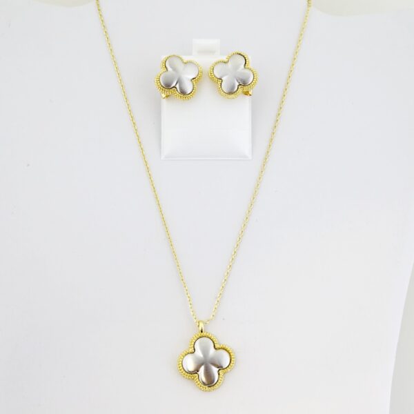 Set de Acero Inoxidable Bañado en Oro 14k - SET110