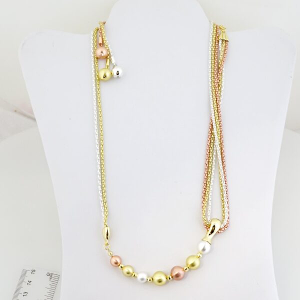 Gargantilla de Acero Bañada en Oro 14k - NK030