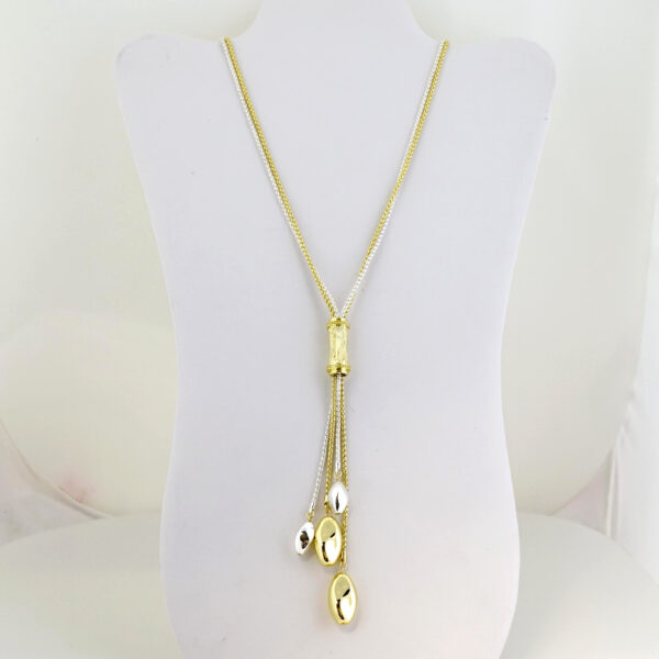 Gargantilla de Acero Bañada en Oro 14k - NK031-1