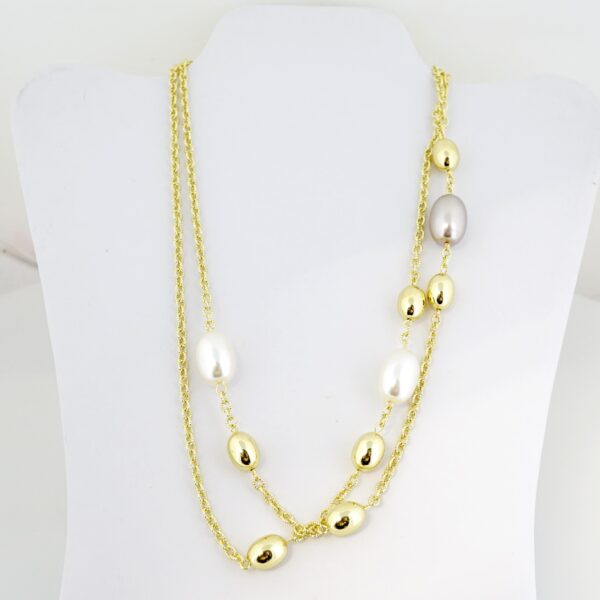 Gargantilla de Acero Bañada en Oro 14k - NK033-1