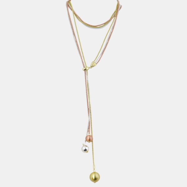 Gargantilla de Acero Bañada en Oro 14k - NK034-1