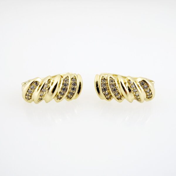 Aretes de Acero Bañado en Oro 14k - EA587