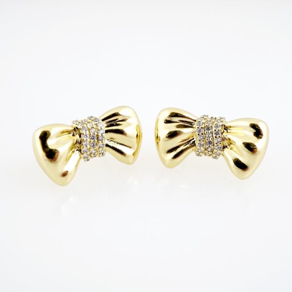 Aretes de Acero Bañado en Oro 14k - EA586