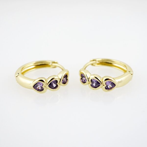 Aretes de Acero Bañado en Oro 14k - EA593