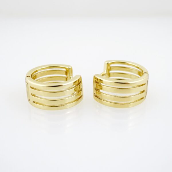 Aretes de Acero Bañado en Oro 14k - EA589