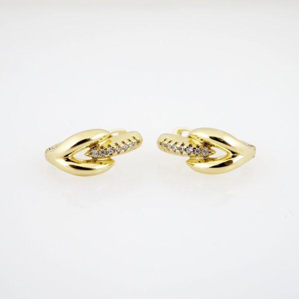 Aretes de Acero Bañado en Oro 14k - EA573