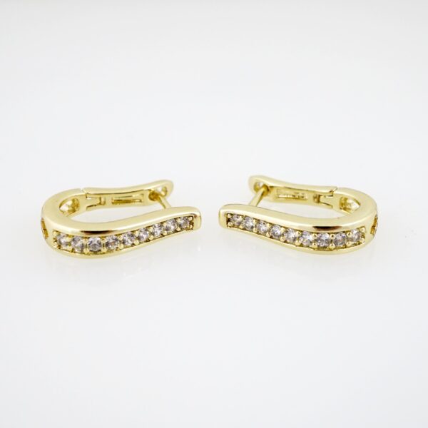 Aretes de Acero Bañado en Oro 14k - EA584