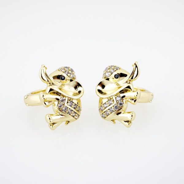 Aretes de Acero Bañado en Oro 14k - EA580