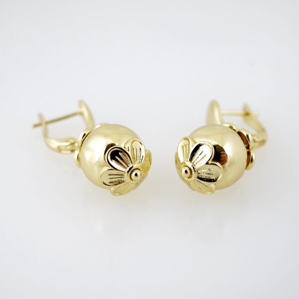 Aretes de Acero Bañado en Oro 14k - EA578