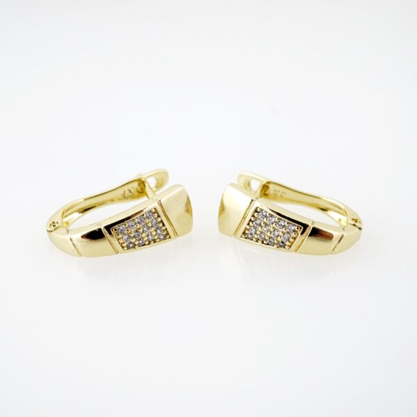 Aretes de Acero Bañado en Oro 14k - EA571