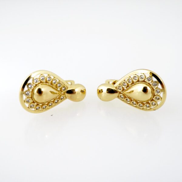 Aretes de Acero Bañado en Oro 14k - EA581