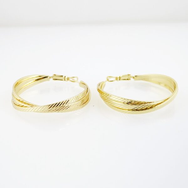 Aretes de Acero Bañado en Oro 14k - EA588