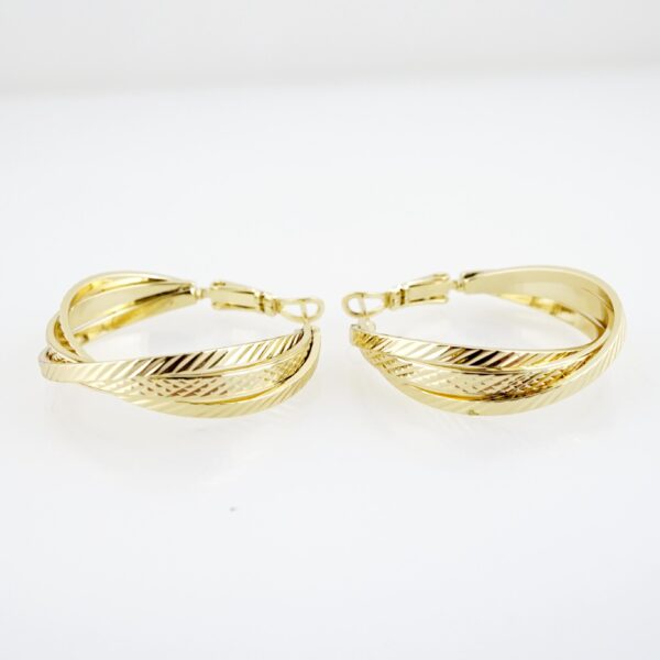 Aretes de Acero Bañado en Oro 14k - EA591