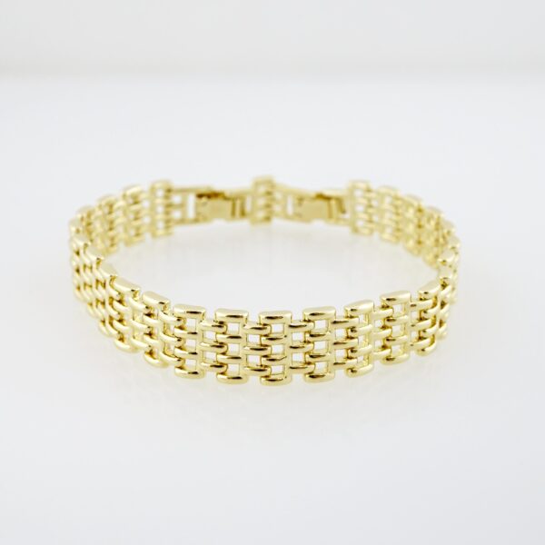 Brazalete de Acero Bañado en Oro 14k - BR0090