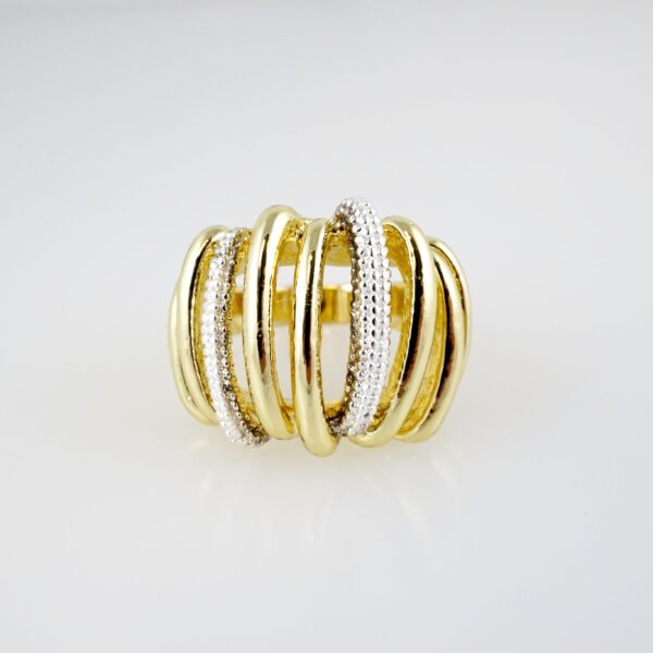 Anillo de Acero Inoxidable Bañado en Oro 14k - RG0064