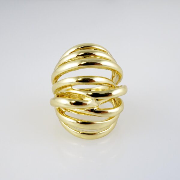 Anillo de Acero Inoxidable Bañado en Oro 14k - RG0069
