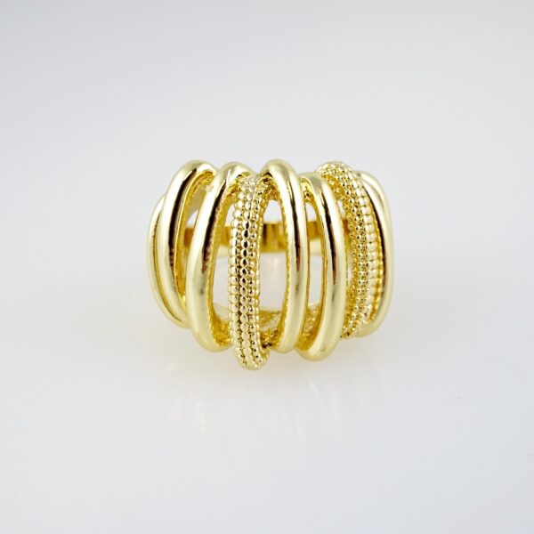 Anillo de Acero Inoxidable Bañado en Oro 14k - RG0066