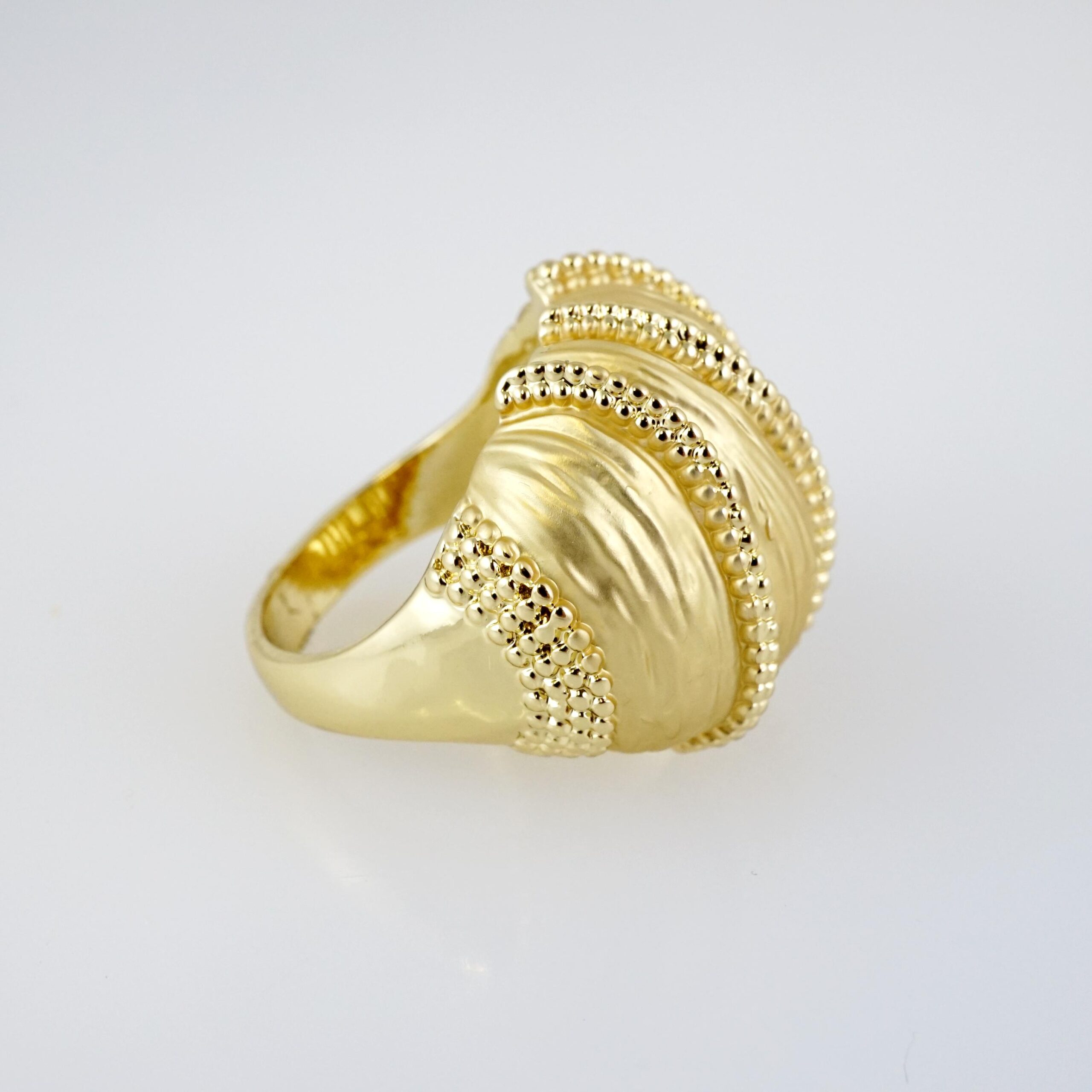Anillo de Acero Inoxidable Bañado en Oro 14k - RG0073 - Imagen 2