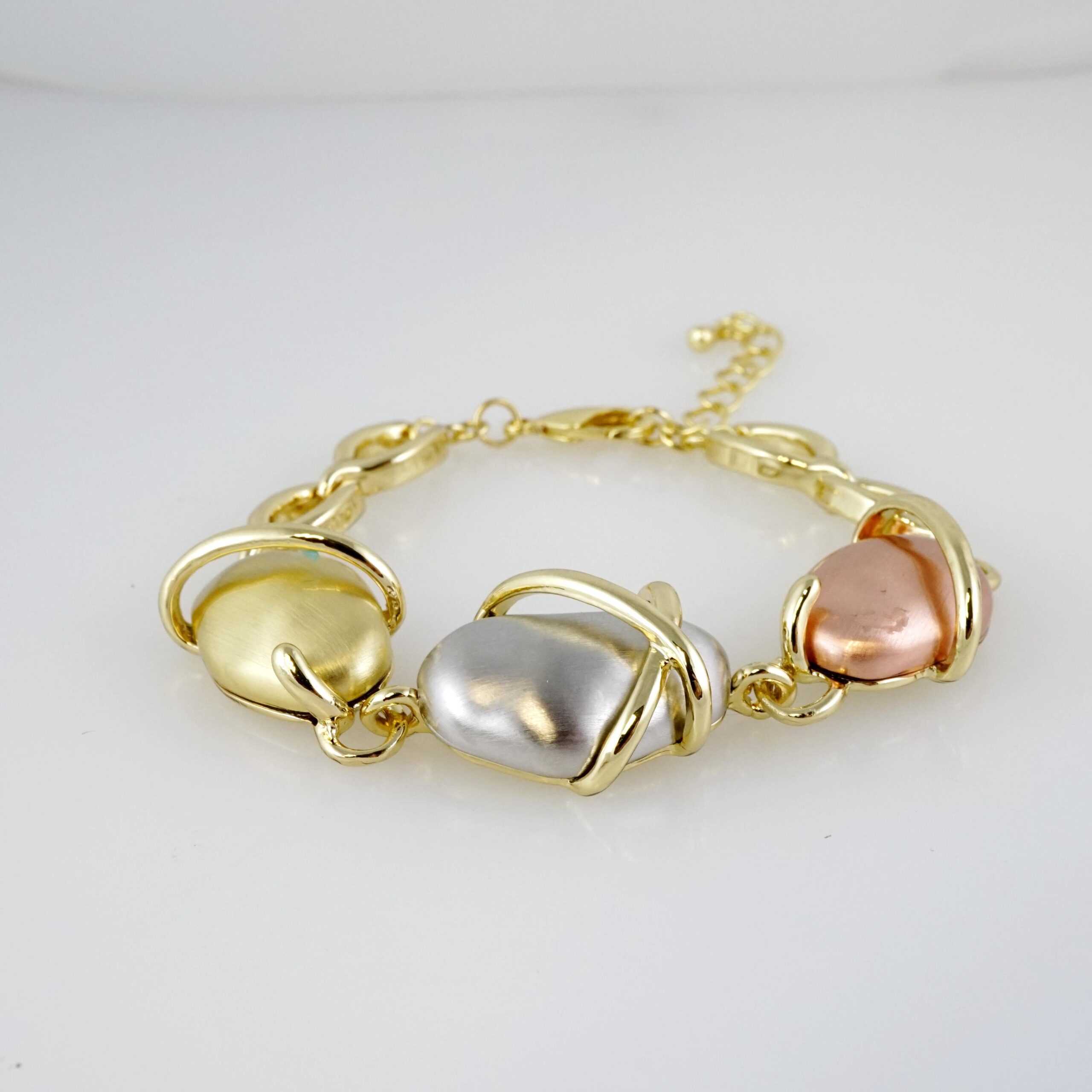 Brazalete de Acero Bañado en Oro 14k - BR0100