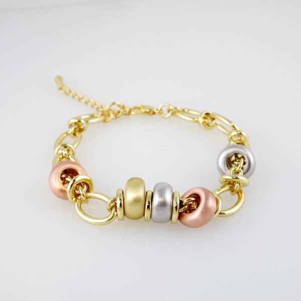 Brazalete de Acero Bañado en Oro 14k - BR0110