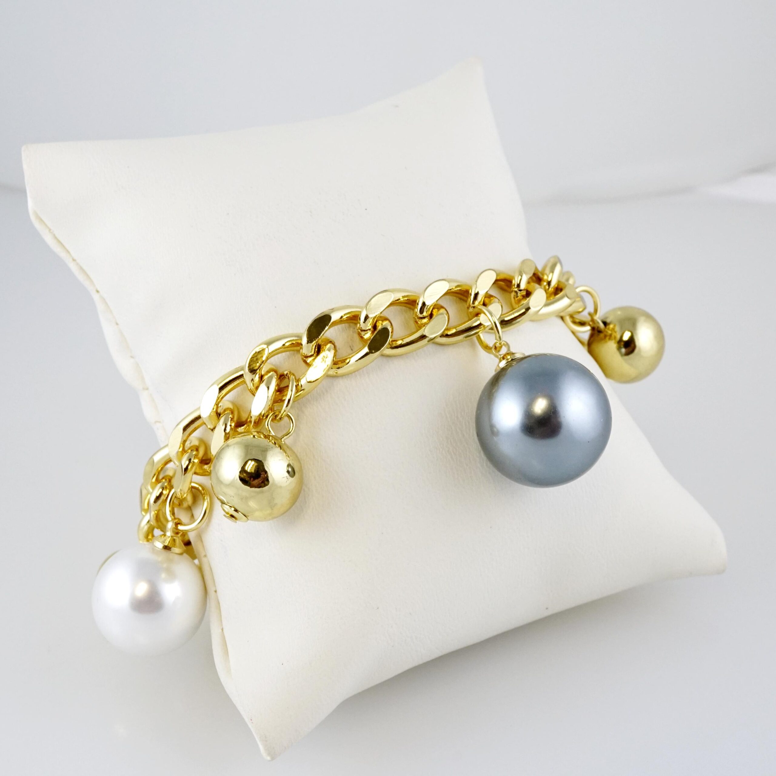 Brazalete de Acero Bañado en Oro 14k - BR0107 - Imagen 2