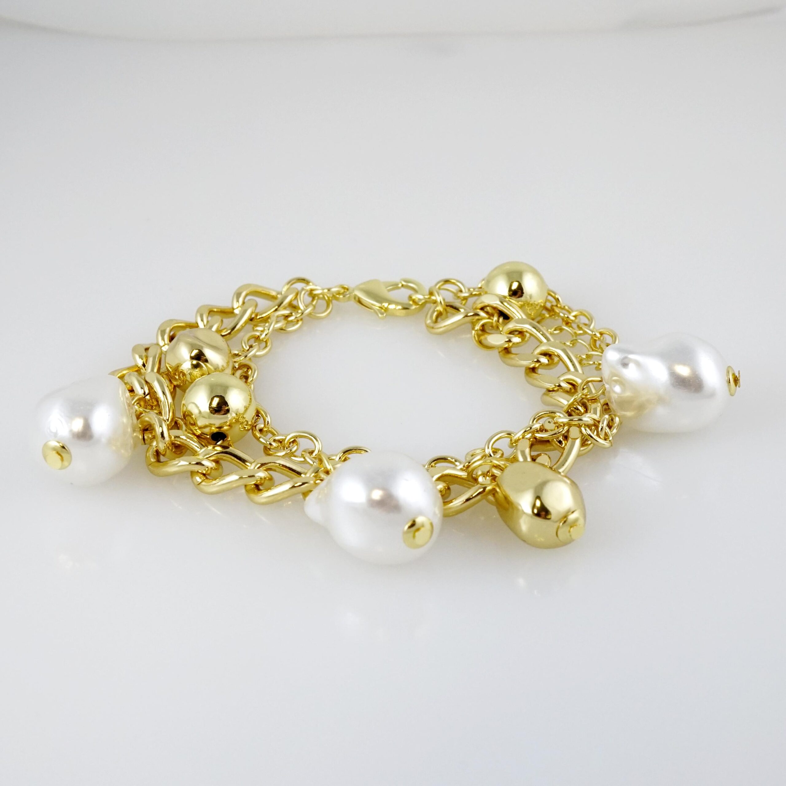 Brazalete de Acero Bañado en Oro 14k - BR0105