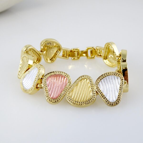 Brazalete de Acero Bañado en Oro 14k - BR0104