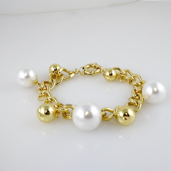 Brazalete de Acero Bañado en Oro 14k - BR0103