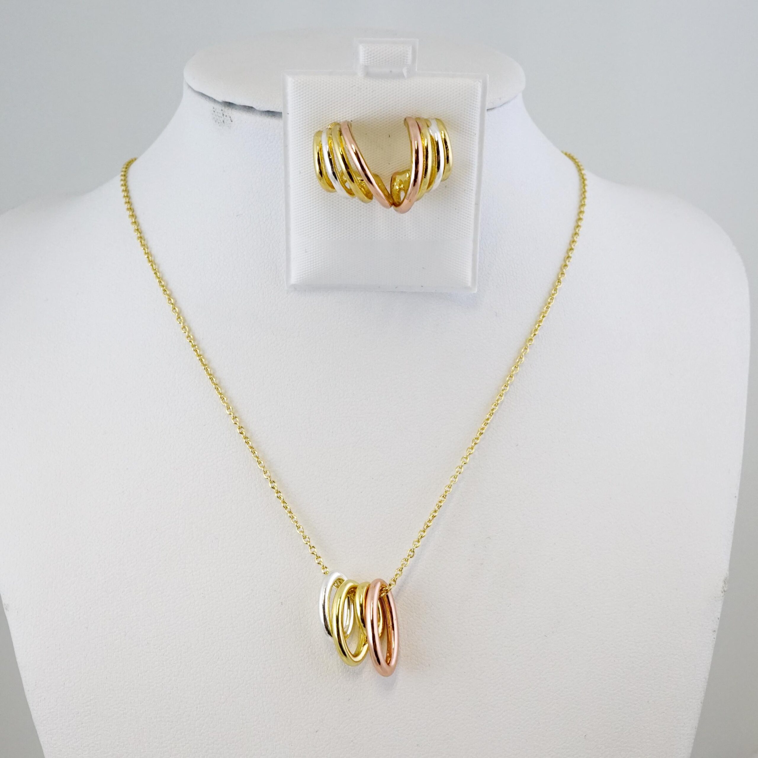 Set de Acero Inoxidable Bañado en Oro 14k - SET119