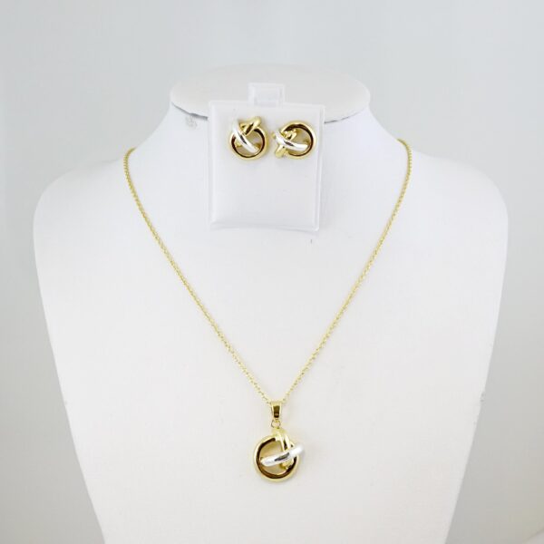 Set de Acero Inoxidable Bañado en Oro 14k - SET116