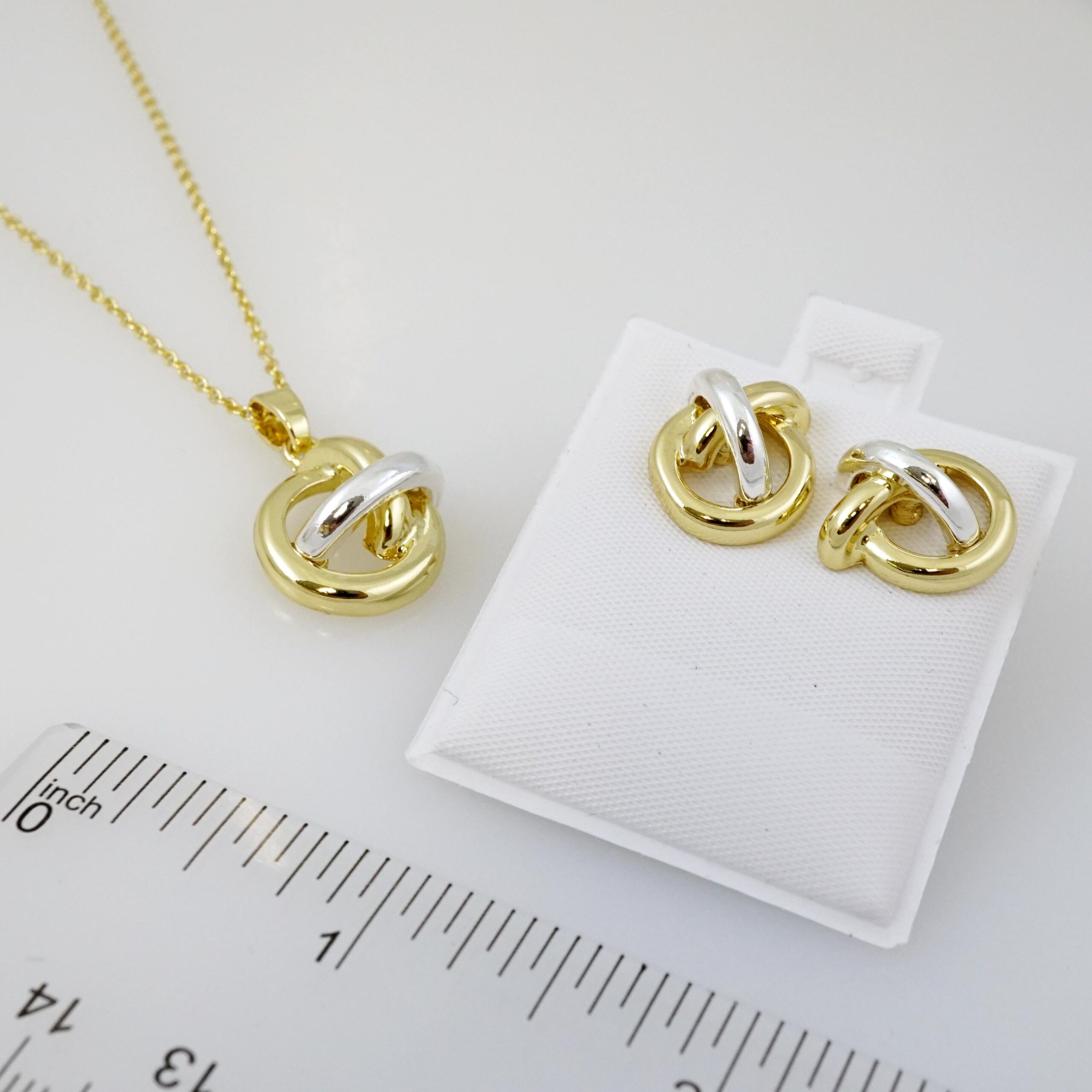 Set de Acero Inoxidable Bañado en Oro 14k - SET116 - Imagen 3