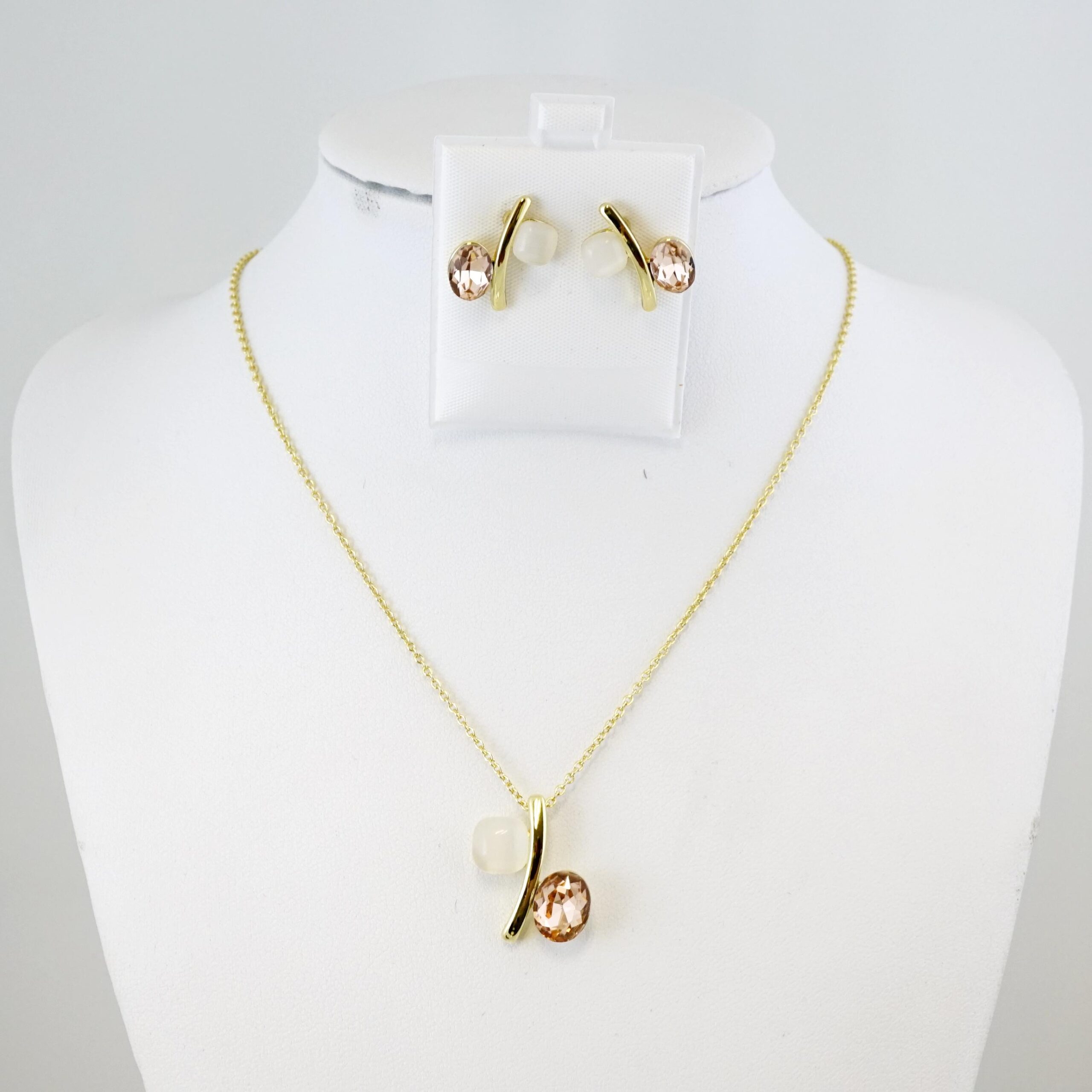 Set de Acero Inoxidable Bañado en Oro 14k - SET118