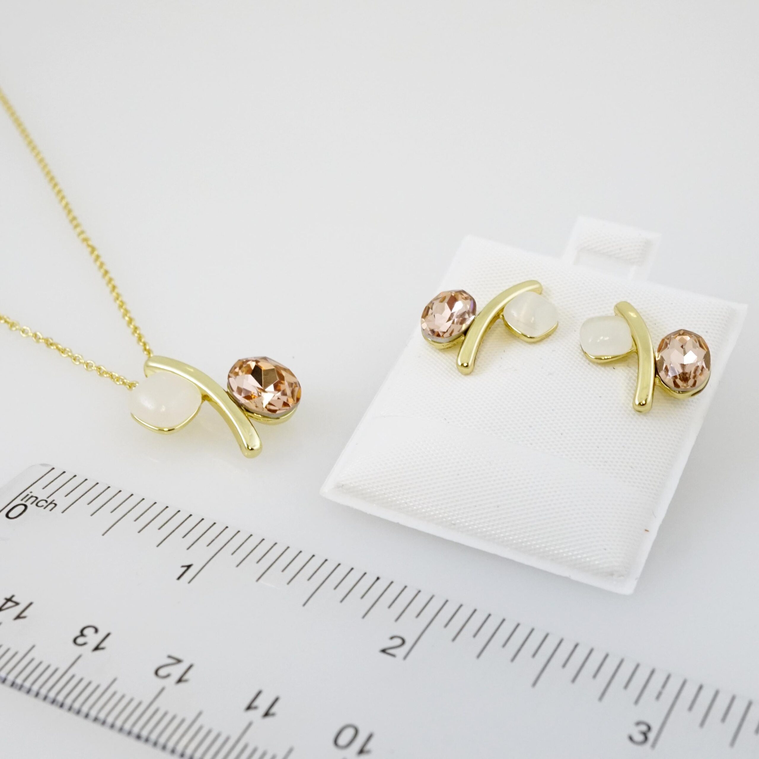 Set de Acero Inoxidable Bañado en Oro 14k - SET118 - Imagen 3