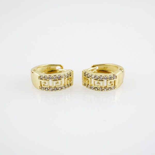 Aretes de Acero Bañado en Oro 14k - EA594
